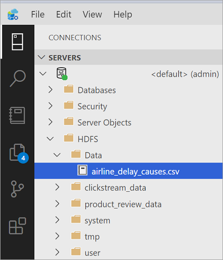 Exemple de fichier CSV dans HDFS