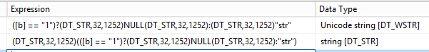 Conversion de chaînes dans les expressions SSIS