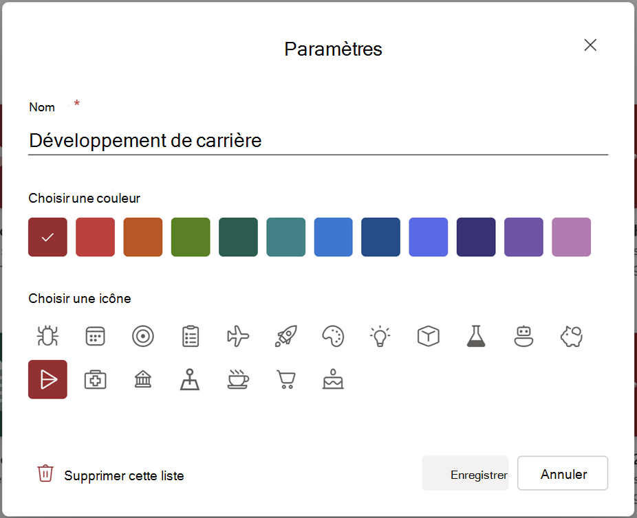 Sélectionnez Supprimer dans les paramètres.