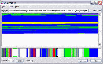 Capture d’écran de DiskView