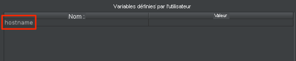 Screenshot of setting the hostname variable in Apache JMeter.