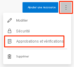 A screenshot of Azure Pipelines, showing the location of the approvals and checks menu item.