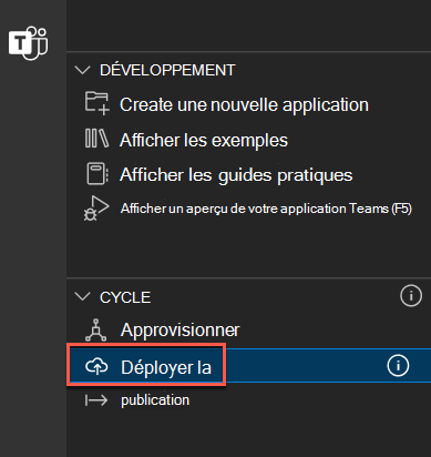 Capture d’écran du lien Déployer dans le cloud mis en évidence.