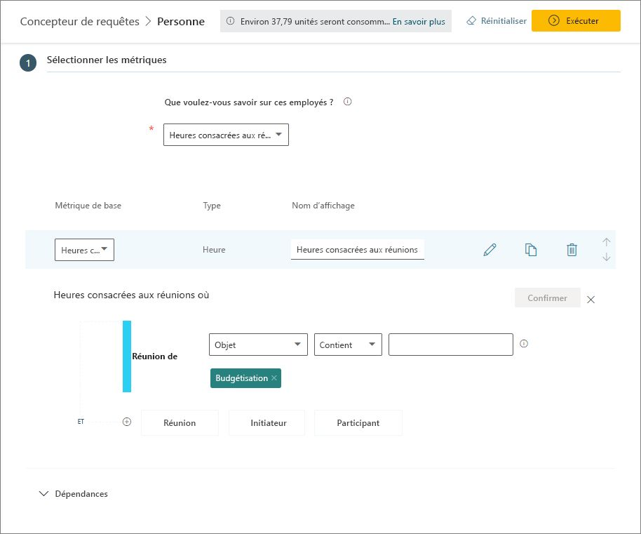 Sélectionnez l’image des métriques.