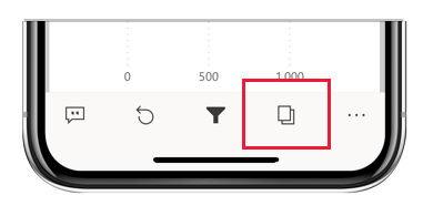 Capture d’écran de la navigation des pages à l’aide de l’icône Pages.