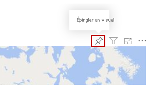 Le bouton Épingler un visuel en haut de chaque visuel.