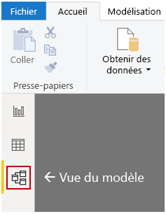 Capture d’écran de la vue Modèle.