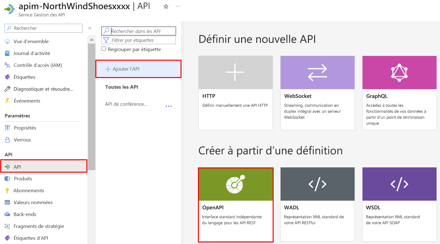 Ajouter une nouvelle API.