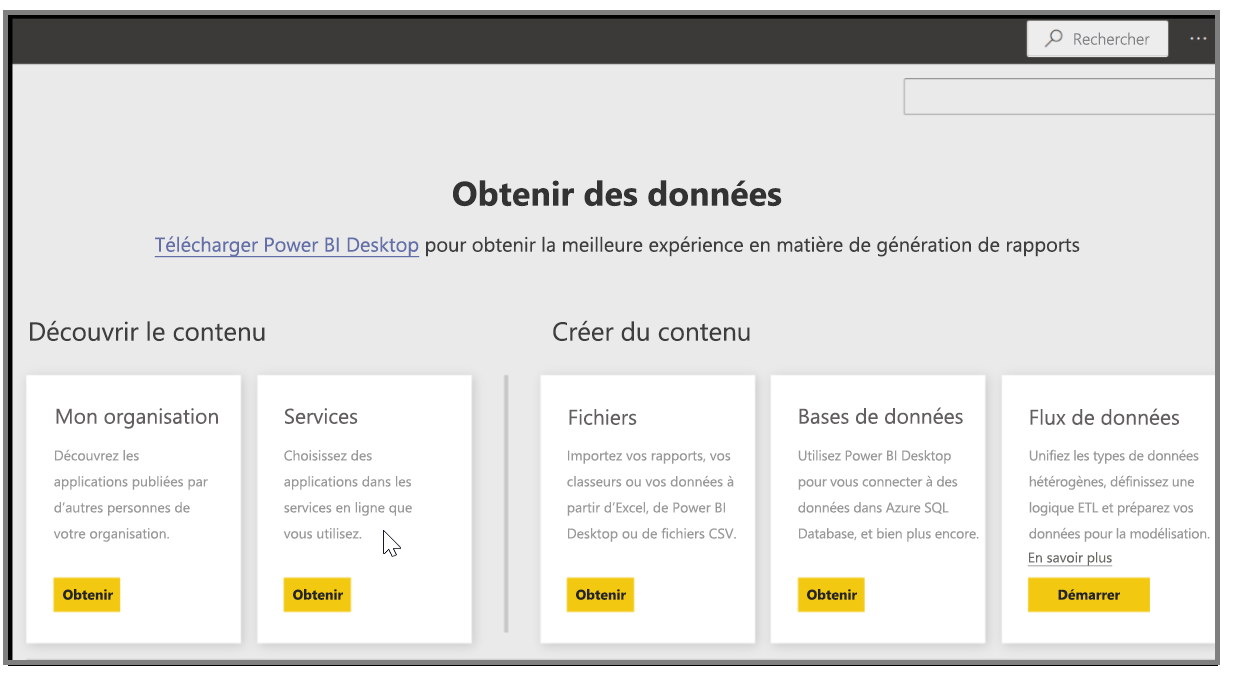 Capture d’écran de l’exemple d’application « Bienvenue dans le groupe Finance ».