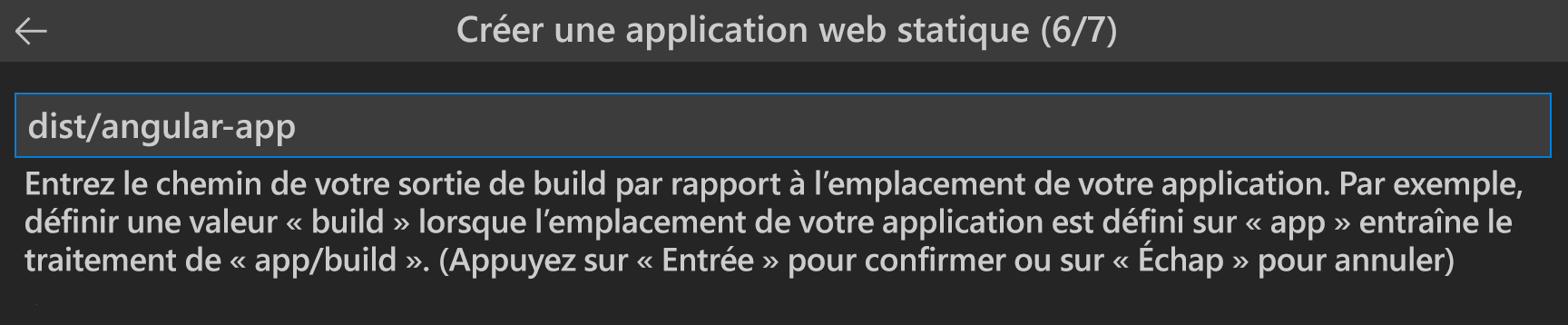 Capture d’écran montrant le chemin des fichiers d’application Angular.