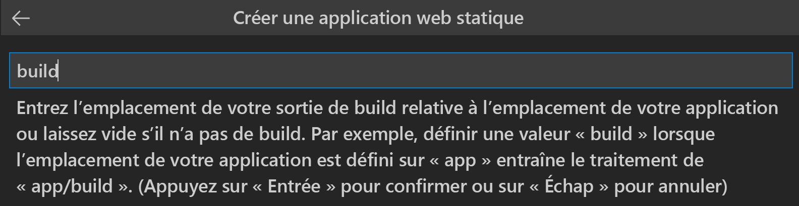 Capture d’écran montrant le chemin des fichiers d’application React.