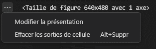 Capture d’écran montrant l’option Modifier la présentation dans le notebook