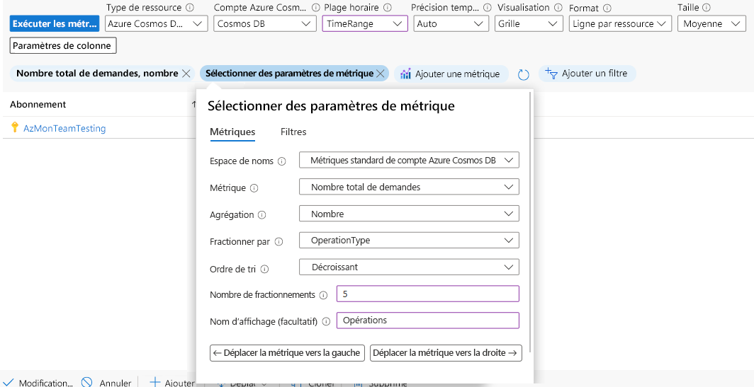 Screenshot that shows a query with results split into columns in an Azure Workbook.