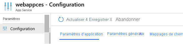 Capture d’écran montrant d’autres options de configuration pour une application avec App Service dans le portail Azure.