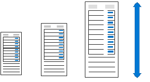 Illustration montrant la mise à l’échelle verticale où une machine virtuelle unique augmente ou diminue sa taille par scale-up ou scale-down.