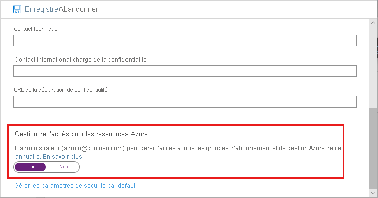 Gestion de l’accès pour les ressources Azure.