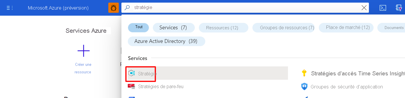 Capture d’écran sur la façon d’attribuer un espace de travail personnalisé via une stratégie Azure.