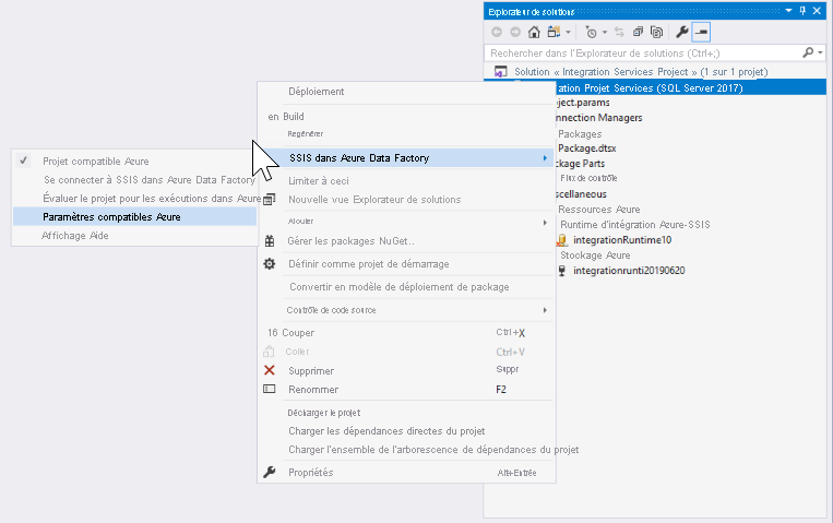 Exécution du package SSIS