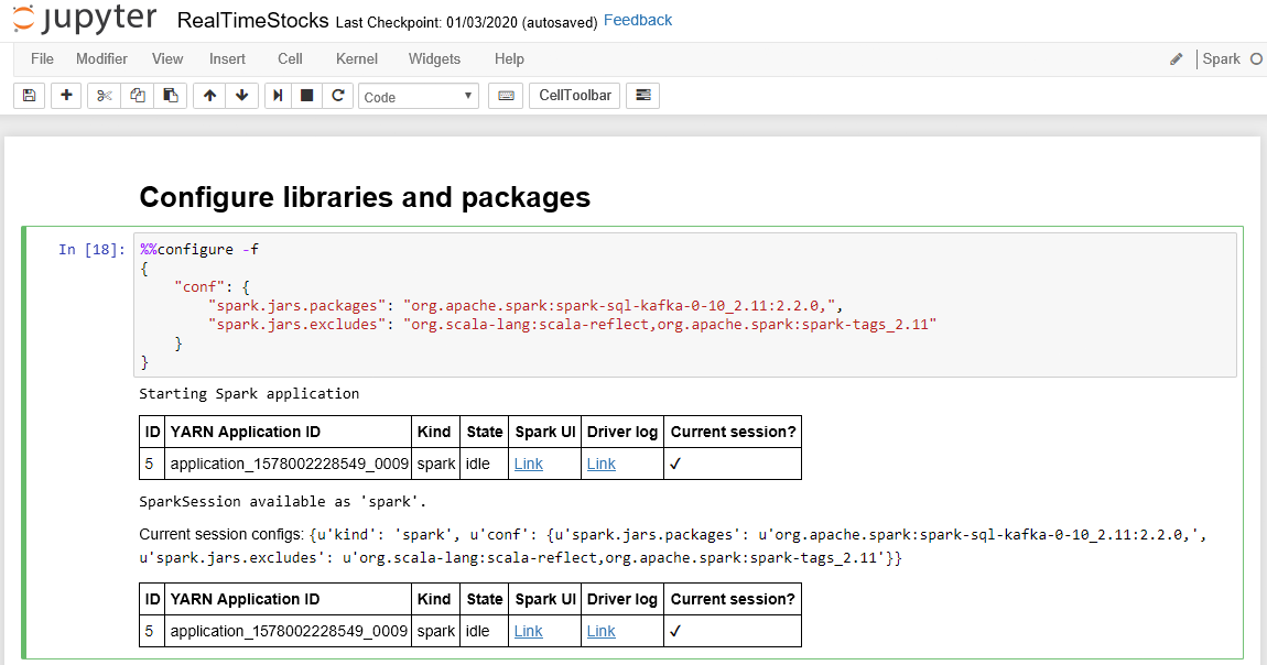 Configuration des bibliothèques dans un bloc-notes Jupyter