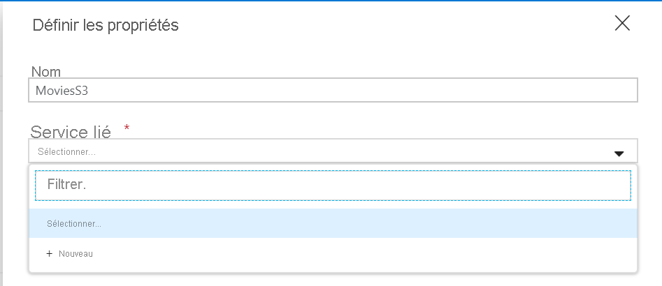 Setting the dataset properties