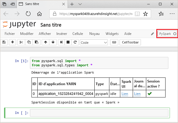 Exécution de Python dans Jupyter