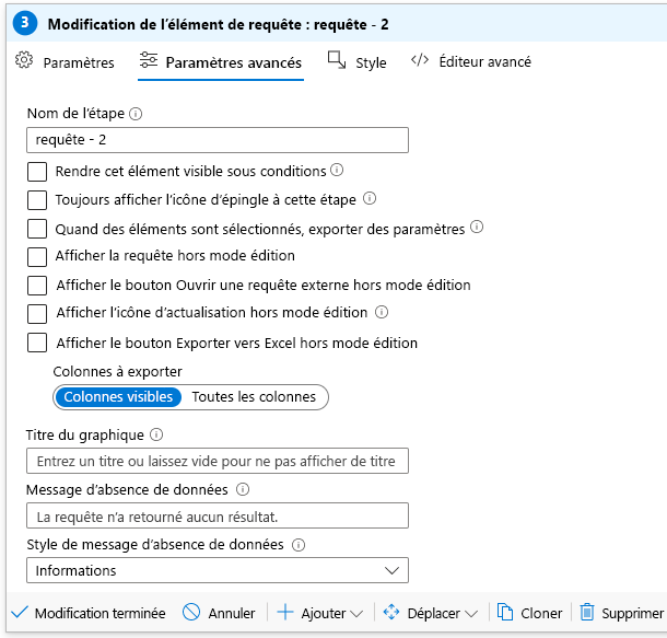 Screenshot of the Advanced settings tab, with the chart title.