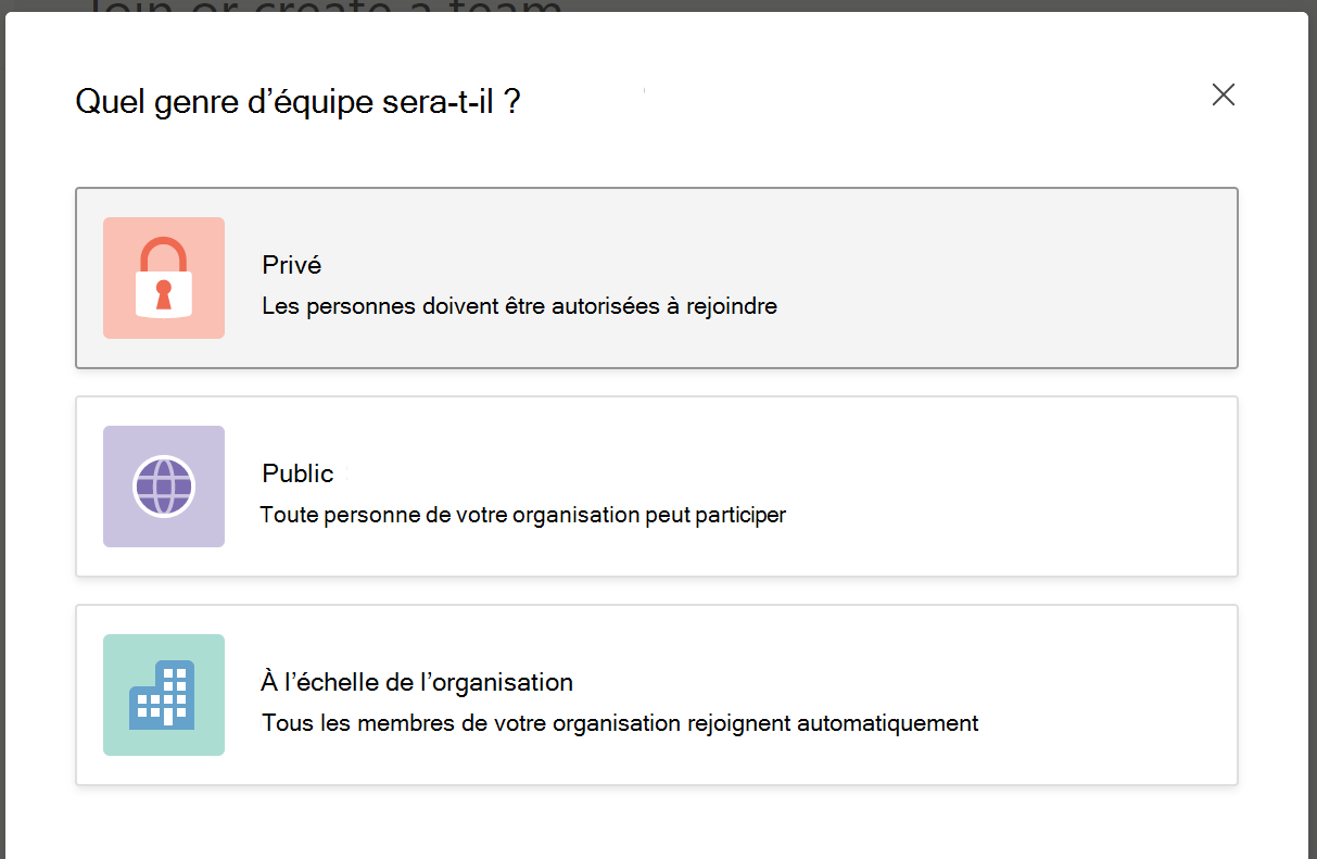 Capture d’écran des différents types de plans.