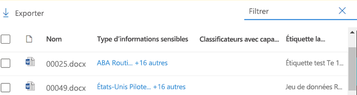 Capture d'écran de l'outil de recherche de l'explorateur de contenu qui apparaît lorsque vous effectuez une recherche dans un lieu dans le volet Tous les lieux.