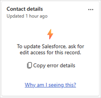 Erreur concernant l’impossibilité de mettre à jour les enregistrements dans Salesforce.