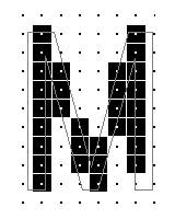 An outline that hasn't been grid-fitted.