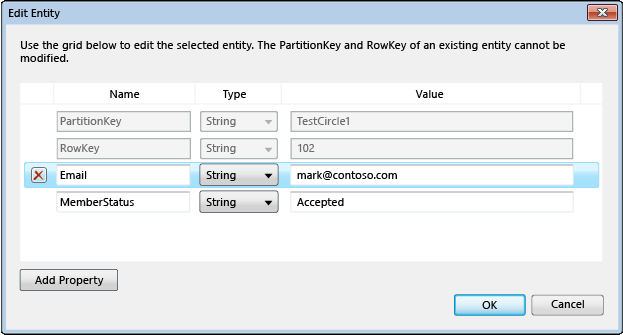 Ajoutez ou modifiez une entité de table