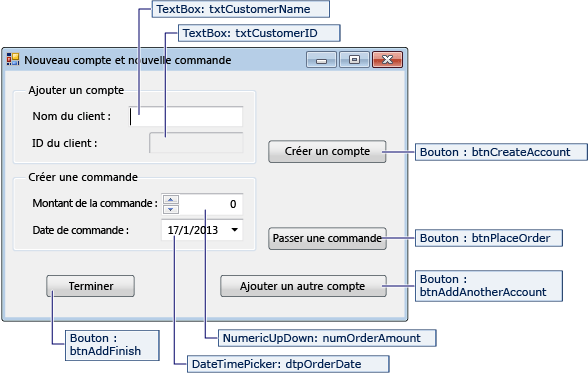 Ajouter un nouveau client et passer une commande