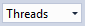 Zone de liste déroulante Threads/Tâches