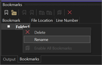 Capture d’écran de la fonction Renommer dans le menu contextuel (clic droit) de l’Explorateur de solutions.