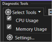 capture d’écran des outils de diagnostic.