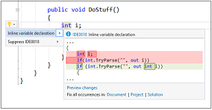 Déplacer une variable out inline