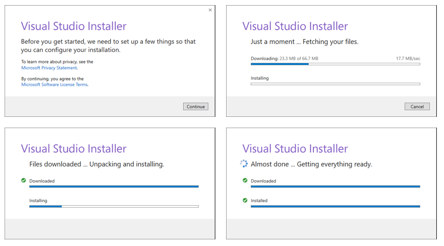 Transparence améliorée pour la configuration de Visual Studio Installer