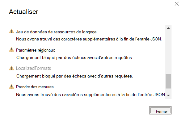 Capture d’écran montrant l’erreur « Nous avons trouvé des caractères supplémentaires à la fin de l’entrée JSON ».