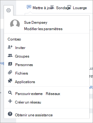 Capture d’écran du menu des paramètres, avec l’autorisation de créer des réseaux externes.