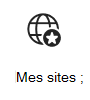 Captures d’écran de l’icône Mes sites carte avec un lien vers plus d’informations.