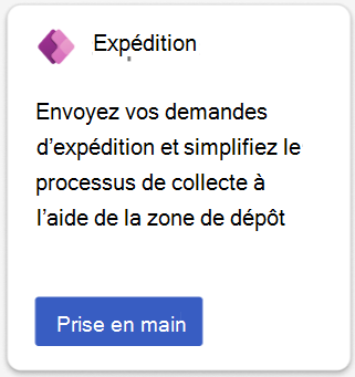 Capture d’écran montrant l’carte Power Apps en action sur le tableau de bord.