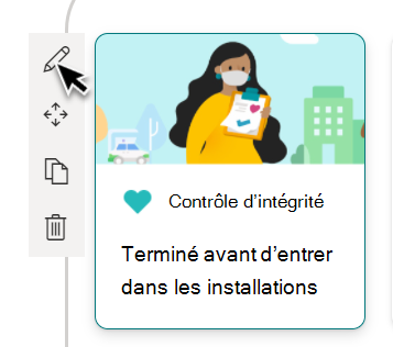 Capture d’écran montrant l’icône de modification