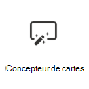 Capture d’écran de l’icône du concepteur carte avec un lien vers un article pour plus d’informations.