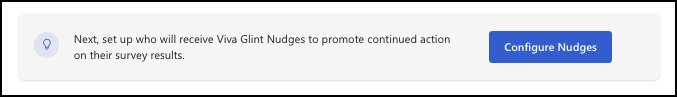 Capture d’écran du bouton Configurer nudges dans la page Configuration des communications.