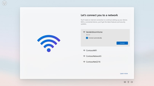 Nous allons vous connecter à un écran réseau, montrant à la fois les réseaux Wi-Fi et les réseaux cellulaires