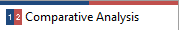 onglet analyse comparative multicolore