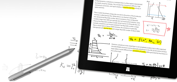 Image du héros du stylet Surface.