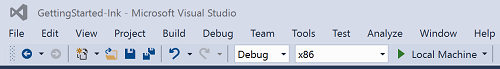 Bouton Générer du projet Visual Studio.