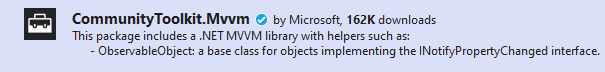 Package CommunityToolkit.MVVM.