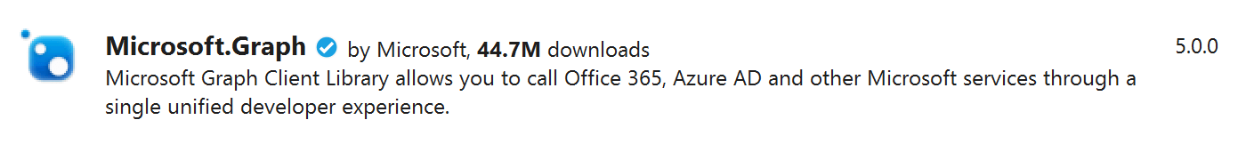 Package Microsoft.Graph.